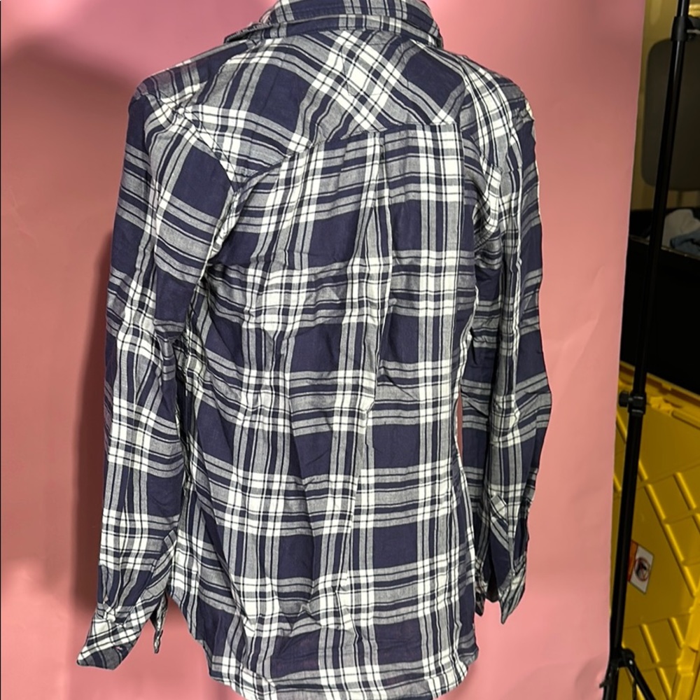 Blue Plaid Rails Button Down - Picture 3 of 3